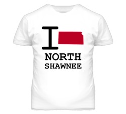 North Shawnee Kansas I Heart Love State T Shirt