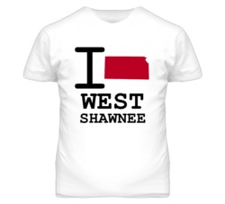 West Shawnee Kansas I Heart Love State T Shirt