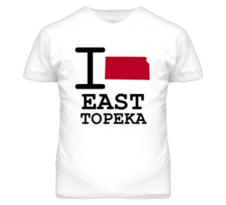 East Topeka Kansas I Heart Love State T Shirt