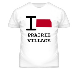 Prairie Village Kansas I Heart Love State T Shirt