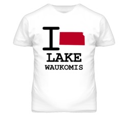 Lake Waukomis Missouri I Heart Love State T Shirt