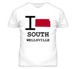 South Wellsville Kansas I Heart Love State T Shirt