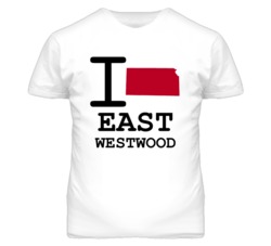 East Westwood Kansas I Heart Love State T Shirt