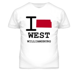 West Williamsburg Kansas I Heart Love State T Shirt