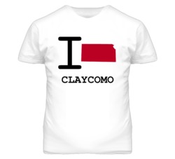 Claycomo Missouri I Heart Love State T Shirt