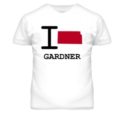 Gardner Kansas I Heart Love State T Shirt