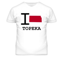 Topeka Kansas I Heart Love State T Shirt