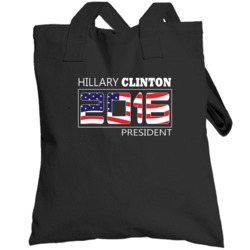 Hillary Clinton American Flag 2016 President Campaign Totebag