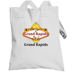 Grand Rapids What Happens In Vegas Parody Funny Custom Totebag