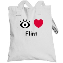 Flint I Love Flint Custom Totebag