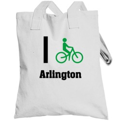 I Bike Arlington Custom Totebag