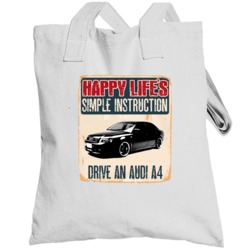 Happy Lifes Simple Instruction 1991 Audi A4 Car Totebag