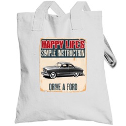 Happy Lifes Simple Instruction 1949 Ford Car Totebag
