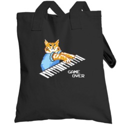 Game Over Keyboard Cat Fun The It Crowd Popular Tv Show Totebag