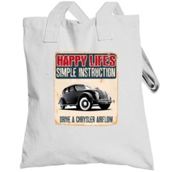 Happy Lifes Simple Instruction 1934 Chrysler Airflow Car Totebag