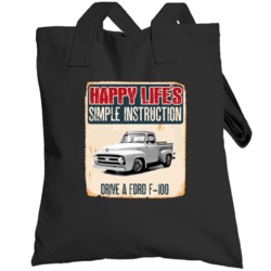 Happy Lifes Simple Instruction 1953 Ford F100 Car Totebag