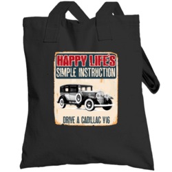 Happy Lifes Simple Instruction 1930 Cadillac V16 Car Totebag
