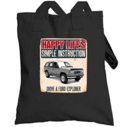 Happy Lifes Simple Instruction 1991 Ford Explorer Car Totebag