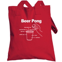 Beer Pong Instructions Funny 22 Jump Street Popular Movie Totebag