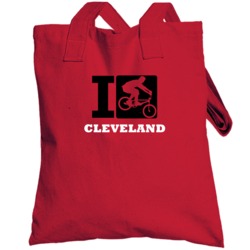 I Cycle Cleveland Biking Cycling Totebag