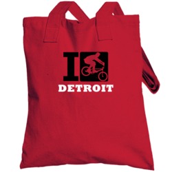 I Cycle Detroit Biking Cycling Totebag