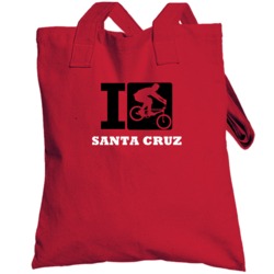 I Cycle Santa Cruz Biking Cycling Totebag