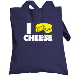 I Love Cheese Funny Dairy Foodie Food Lover Distressed Totebag