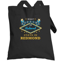 What Happens In Redmond Stays In Redmond Vegas Parody Totebag