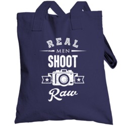 Real Men Shoot Raw Funny Photographer Photography Distressed Totebag