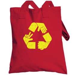 Rock Paper Scissors Funny Recycled High School Distressed Totebag