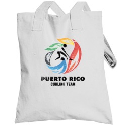 Puerto Rico Curling Team 2014 Olympic Sochi Vintage Distressed Totebag