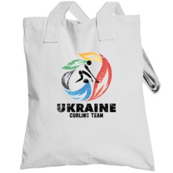 Ukraine Curling Team 2014 Olympic Sochi Vintage Distressed Totebag