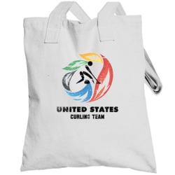 United States Curling Team 2014 Olympic Sochi Vintage Distressed Toteb