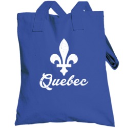 Quebec Fleur De Lis State Symbol Montreal Canada Distressed Totebag