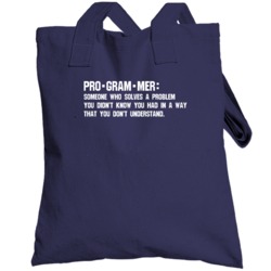 Programmer Funny Tech Definition Geek Computer Science Totebag