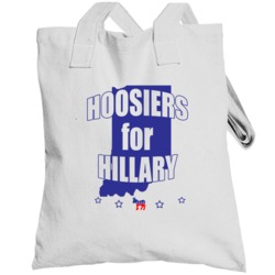 Hoosiers For Hillary Clinton 2016 Democrat Indiana State Silhouette To