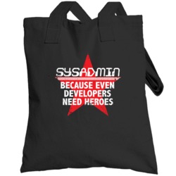 Sysadmin Because Even Developers Need Heroes Funny It Worn Totebag