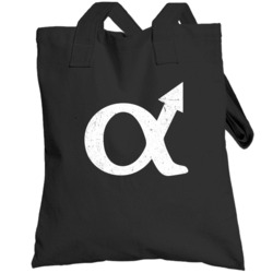 Alpha Male Symbol Worn Look Totebag