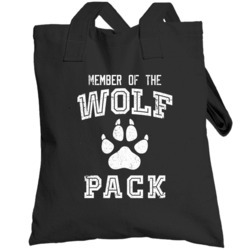 Member Of The Wolf Pack Funny Hang Over Totebag