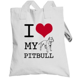 I Love My Pitbull Totebag