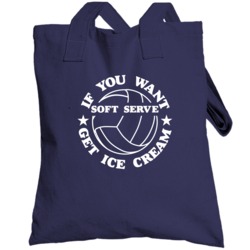 Soft Serve Ice Cream Funny Volleyball Totebag