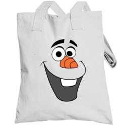 Olaf Face Frozen Fun Movie Character Halloween Costume Totebag