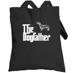 Dachshund Custom Dog Breed The Dogfather Black Totebag