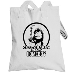 Crazy Harry Is My Homeboy Funny Graphic Totebag