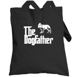 English Springer Spaniel Custom Dog Breed The Dogfather Black Totebag