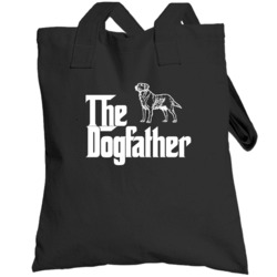 Labrador Retriever Custom Dog Breed The Dogfather Black Totebag