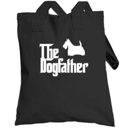Scottish Terrier Custom Dog Breed The Dogfather Black Totebag