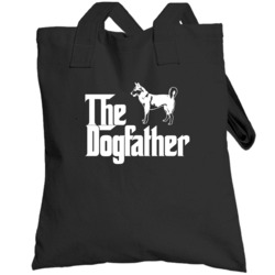 Siberian Husky Custom Dog Breed The Dogfather Black Totebag