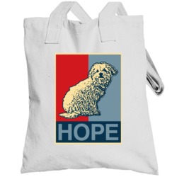 Maltese Custom Dog Breed Hope Parody Totebag