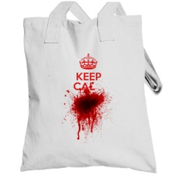 Keep Cal Funny Blood Splatter Keep Calm Parody Halloween Costume Toteb